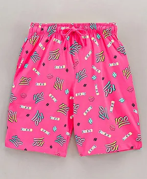 Cucu Fun Cotton Shorts 100 Print - Pink