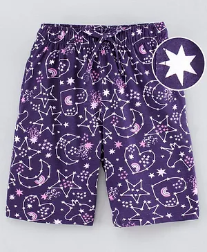 Cucu Fun Cotton Shorts Stars Print - Navy