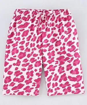 Cucu Fun Cotton Abstract Print Shorts - Pink
