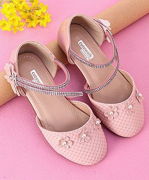 Cute Walk by Babyhug Ballerina with Flower Applique - Pink