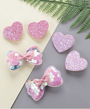 Babyhug Hair Clips Pack of 6 - Pink