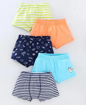 Babyoye 100% Cotton Boxers Printed Pack of 5- Multicolor