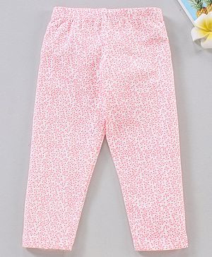 Babyhug Full Sleeves Leggins Floral Print - Pink