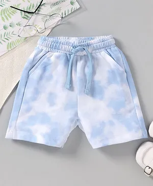 Babyoye Eco-Conscious 100% Cotton Terry Single Shorts Tie Dye Print - Blue
