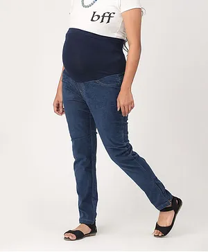 CHARISMOMIC Full Length Maternity Jeans - Blue