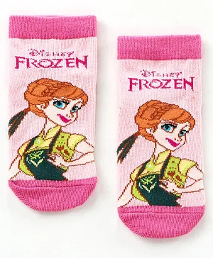Supersox Cotton Ankle Length Socks Frozen Design - Pink