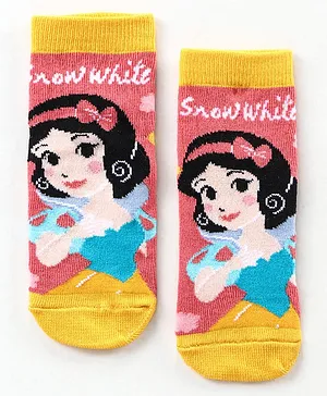 Supersox Cotton Ankle Length Socks Snow White Design - Yellow