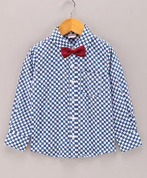 Babyhug Full Sleeves Shirt Digital Print - Blue