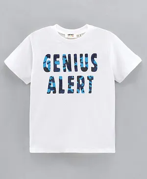 Koton Half Sleeves T-Shirt Text Print - Off White
