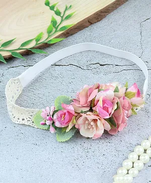 Asthetika Floral Headband - Pink