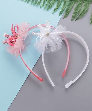 Babyhug Hair Bands Pack of 2 - Peach & White