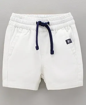 UCB Cotton Solid Shorts - Off White