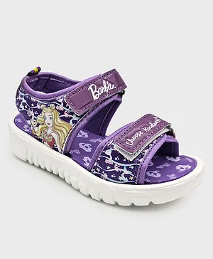 Kidsville Barbie Featured Casual Sandals - Purple
