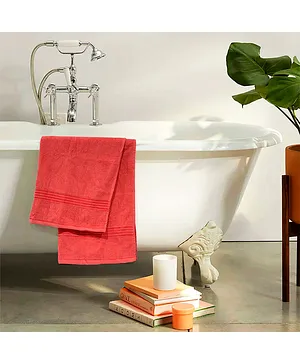 Divine Casa 100% Cotton Premium Extra Soft Large Size Bath Towel - Pink