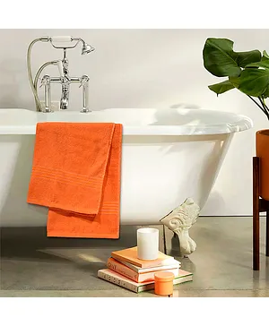 Divine Casa 100% Cotton Premium Extra Soft Large Size Bath Towel - Orange