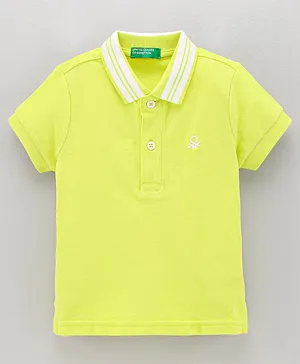 UCB Half Sleeves Solid Color T-Shirt - Yellow