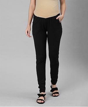 Nejo Maternity & Nursing Solid Leggings - Black