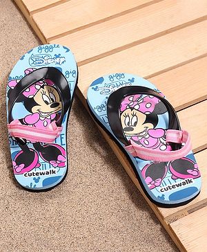 Cute Walk by Babyhug Slip-On Flip-Flops Disney Printed - Sky Blue