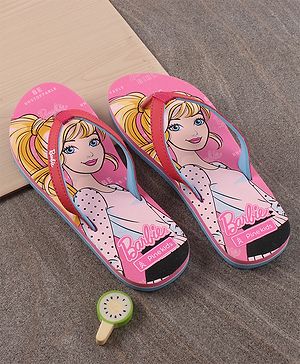 Pine Kids Flip Flops Barbie Print - Pink