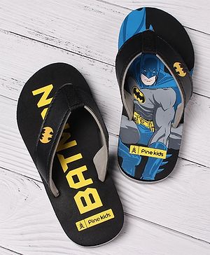 Pine Kids EVA Batman Flip Flops - Black