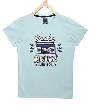 Allen Solly Junior Half Sleeves Tee Text Print - Blue