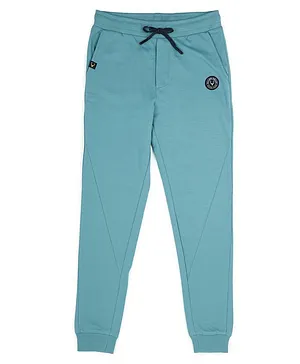 Allen Solly Juniors Full Length Solid Track Pant - Green