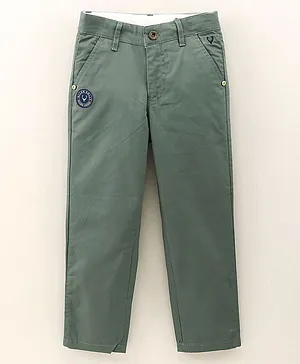 Allen Solly Juniors Full Length Solid Color Trousers - Green