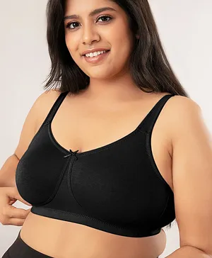 NYKD BY NYKAA Full Coverage Non Padded Wireless Solid Colour Bra - Black