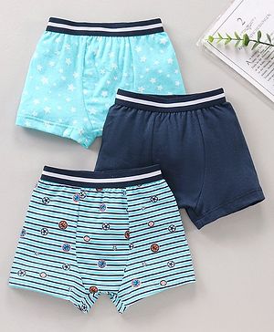 Babyhug 100% Cotton Briefs Star Print Pack of 3 - Multicolor