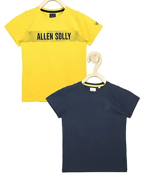 Allen Solly Juniors Half Sleeves Tee Pack of 2 - Yellow Blue