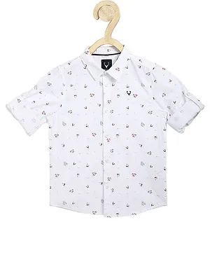 Allen Solly Juniors Cotton Full Sleeves Shirt Printed - White