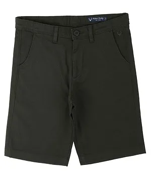 Allen Solly Juniors Solid Shorts - Black