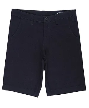 Allen Solly Juniors Solid Shorts - Navy Blue