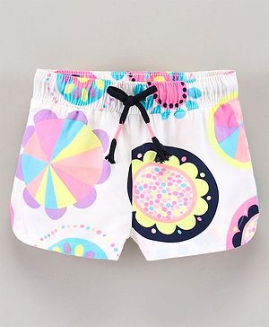 Vitamins Cotton All Over Printed Shorts - White