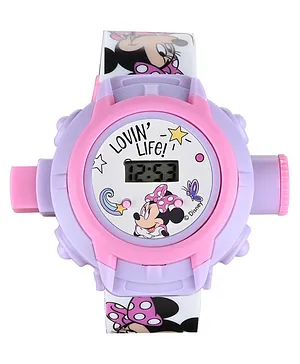 Babyhug Minnie Digital Projector Watch - Purple Pink