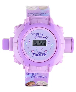 Babyhug Disney Frozen Digital Projector Watch - Purple 