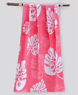 Pine Kids 100% Cotton Towel All Over Printed - Pink White