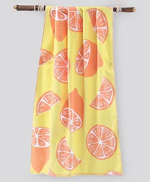 Pine Kids 100% Cotton Towel Fruits Printed - Yellow