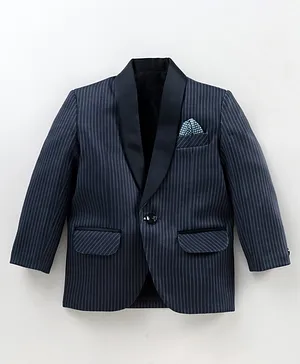 Robo Fry Full Sleeves Solid Color Blazer - Blue