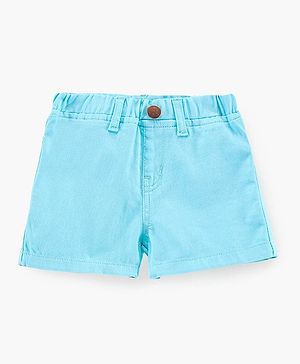 Bonfino Above Knee Length Denim Washed Shorts - Green