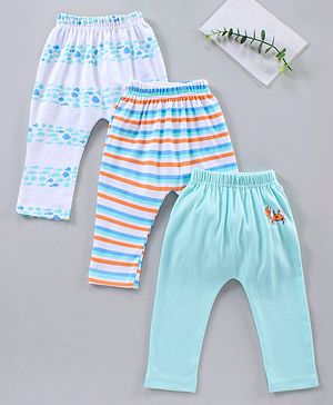 Babyhug Full Length Printed Diaper Leggings Pack of 3 - Multicolor