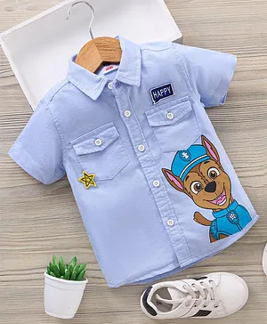 Babyhug Half Sleeves Shirt Paw Patrol Print - Blue