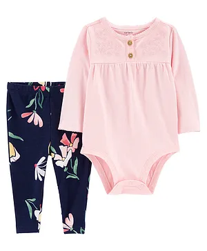 Carter's 2-Piece Onesie with Pant Set  - Pink Blue