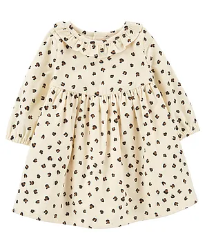 Carter's Leopard Corduroy Dress- Grey