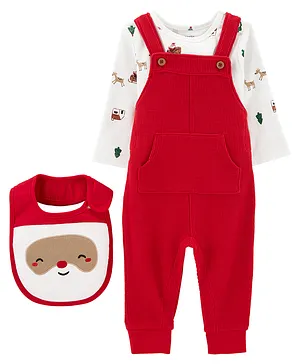 Carter's 3-Piece Santa Outfit Set - Red