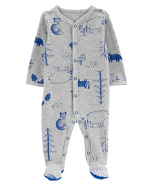 Carter's Woodland Snap-Up Thermal Sleep & Play - Grey