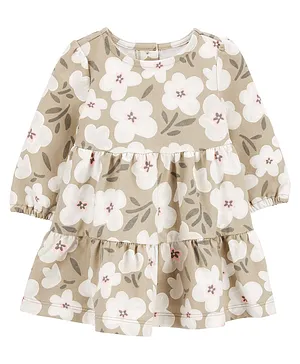 Carter's Floral French Terry Dress - Brown