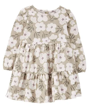 Carter's Floral French Terry Dress - Brown
