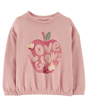Carter's Love Grows French Terry Top - Pink