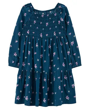 Carter's Floral Ecovero Dress - Turquoise